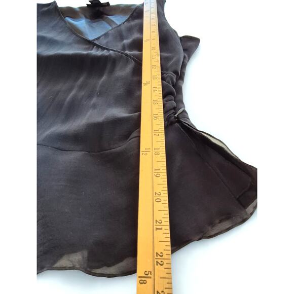 SPENSER JEREMY Womans Top Sz M Whimsigoth Fairy Grunge Romantic Asymmetric Silk - Picture 9 of 10